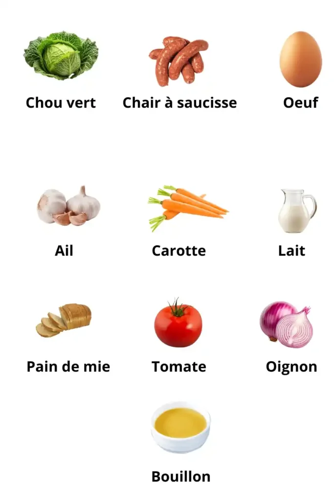 Ingrédients essentiels pour réaliser un chou farci maison savoureux