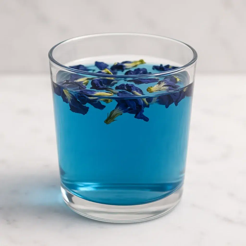 Variante bleue du mounjaro naturel, infusion aux fleurs de pois papillon pour une boisson bien-être originale.