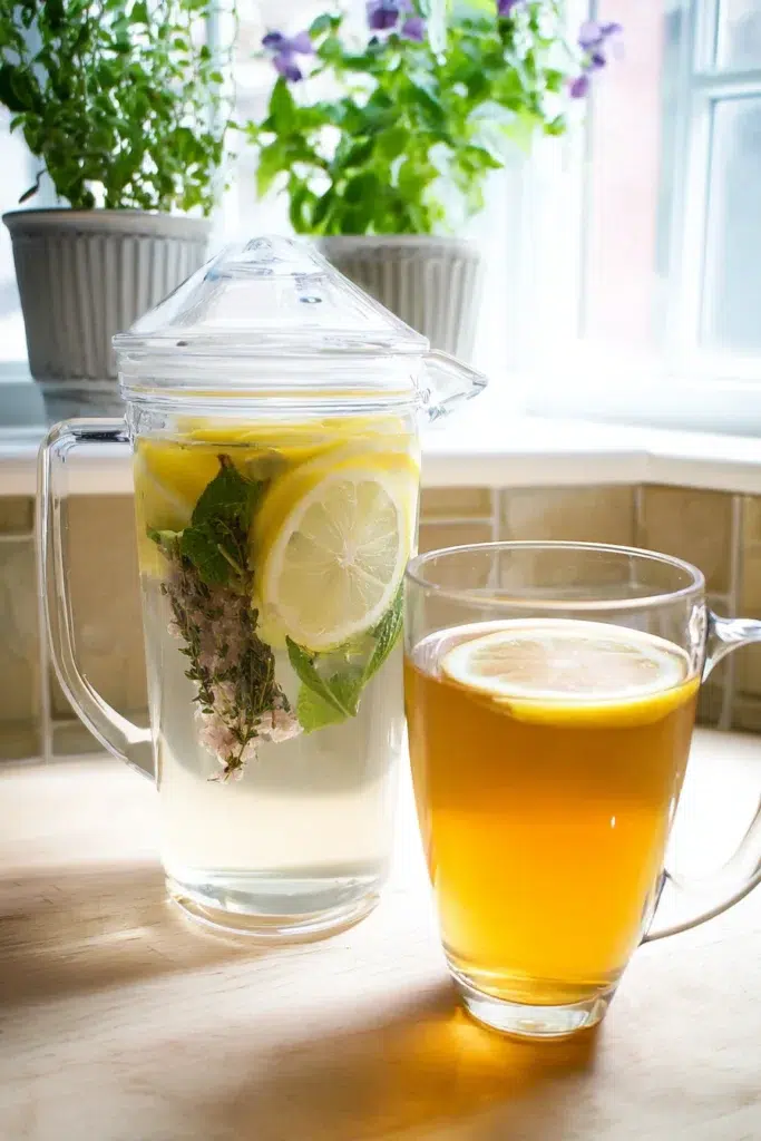 Boissons détox sans sel comme alternative à la recette au sel rose