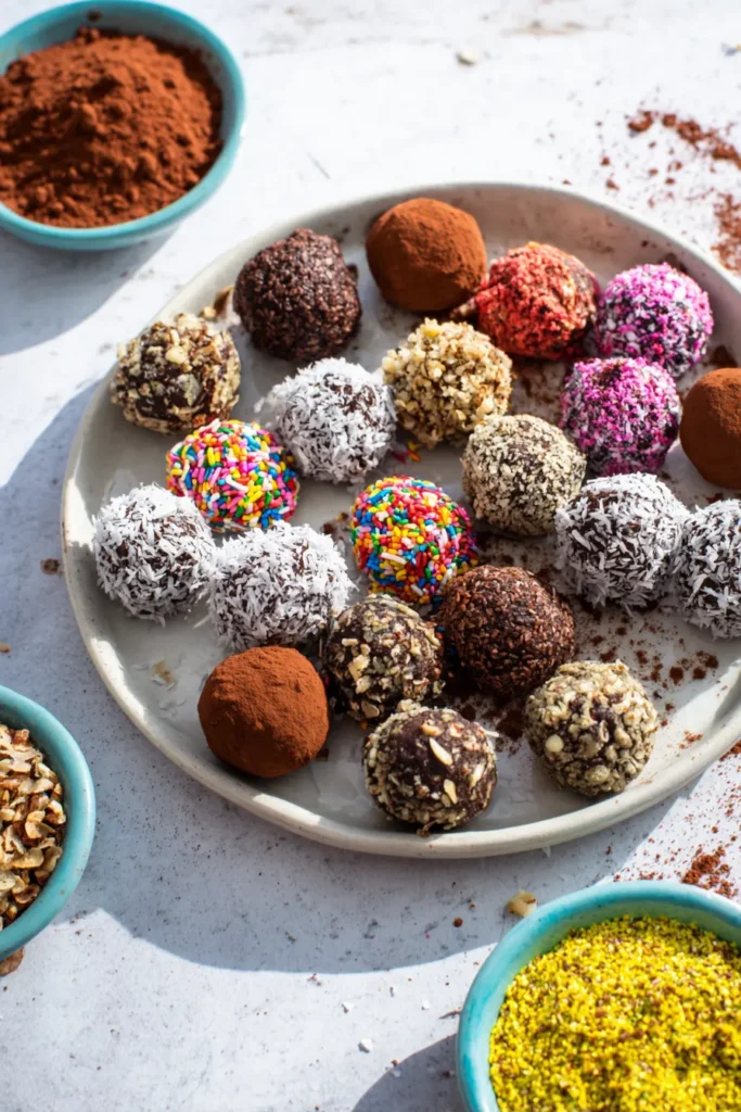 truffes au chocolat avec enrobages variés