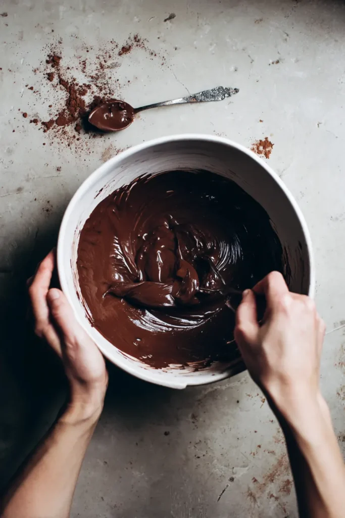 préparation de la ganache pour truffes au chocolat