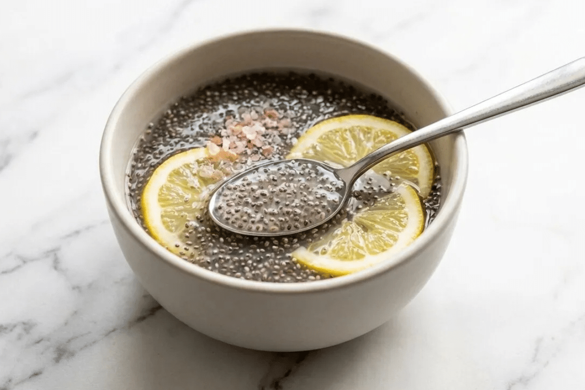 recette eau de chia citron detox twist