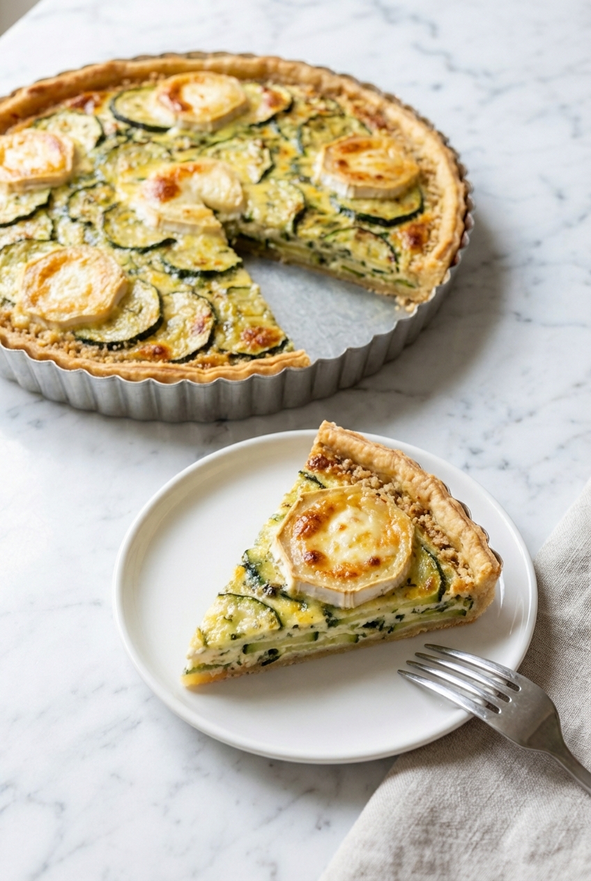 Tarte La Courgette Et Au Ch vre La Recette Au Secret Croustillant