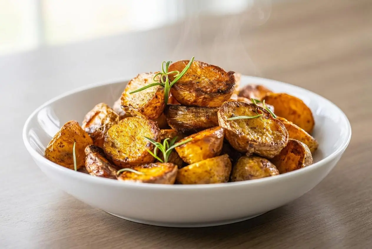 Pomme de terre au four dorée et croustillante à la chair fondante