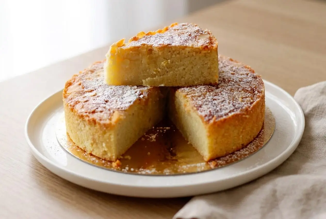 Gâteau namandier aux amandes effilées dorées et cœur fondant sans farine