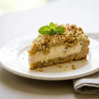 Sbriciolata à la ricotta dorée et croustillante au cœur crémeux délicatement parfumé au citron.